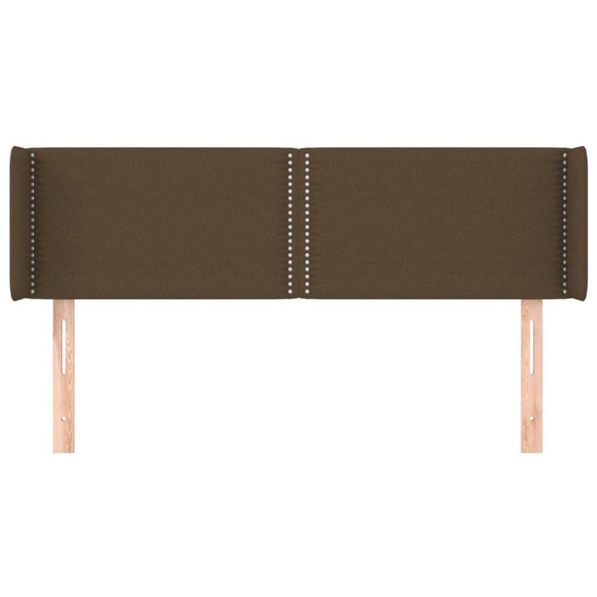 VIDAXL Tete de lit avec oreilles Marron Fonce 147x16x78/88 cm Tissu