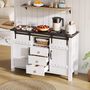 Voir la diapositive 5 : MERAX Buffet 2 porte(s) 3 tiroir(s) - 120 cm blanc mdf