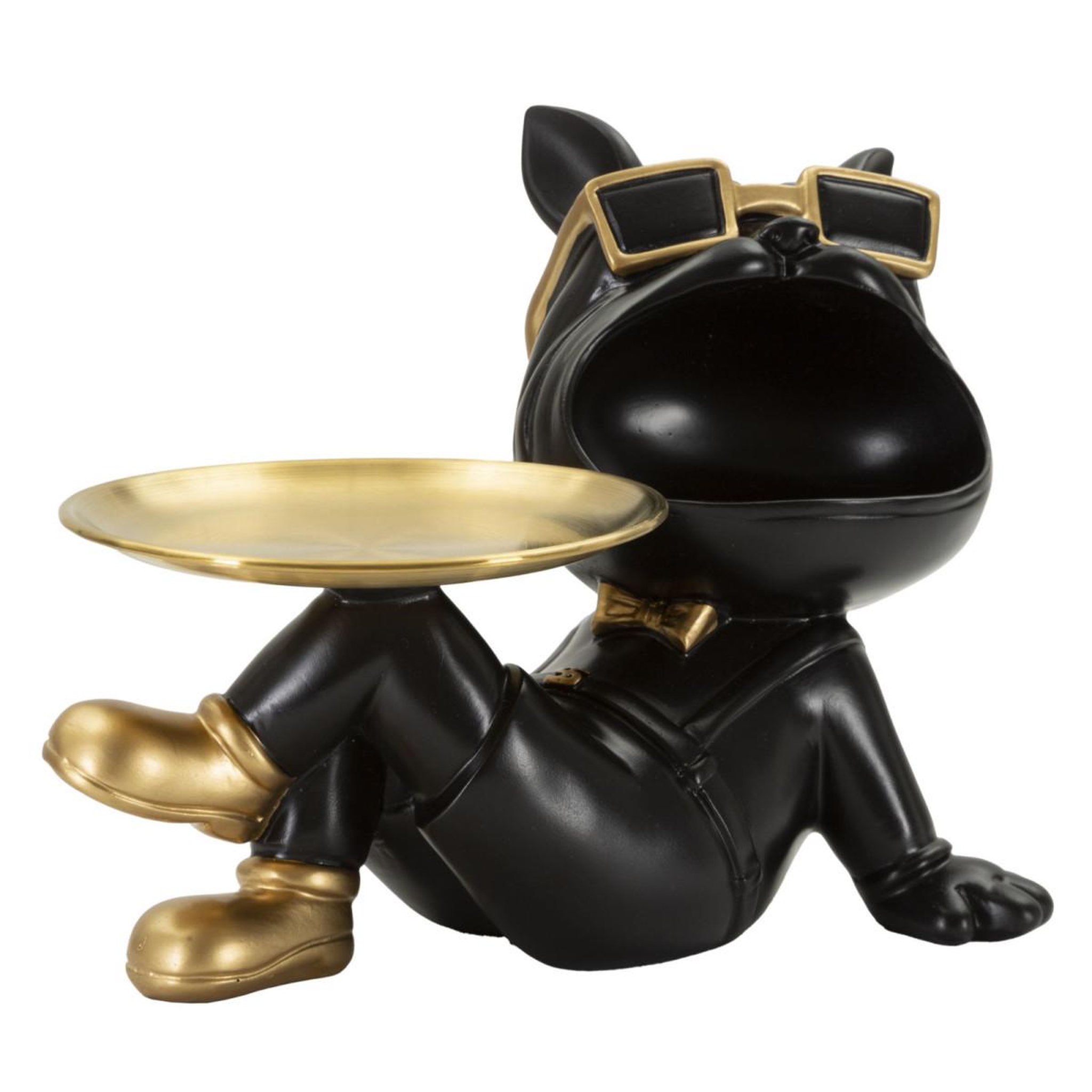 Paris Prix Vide-poche statuette chien  dog buddy  27cm noir