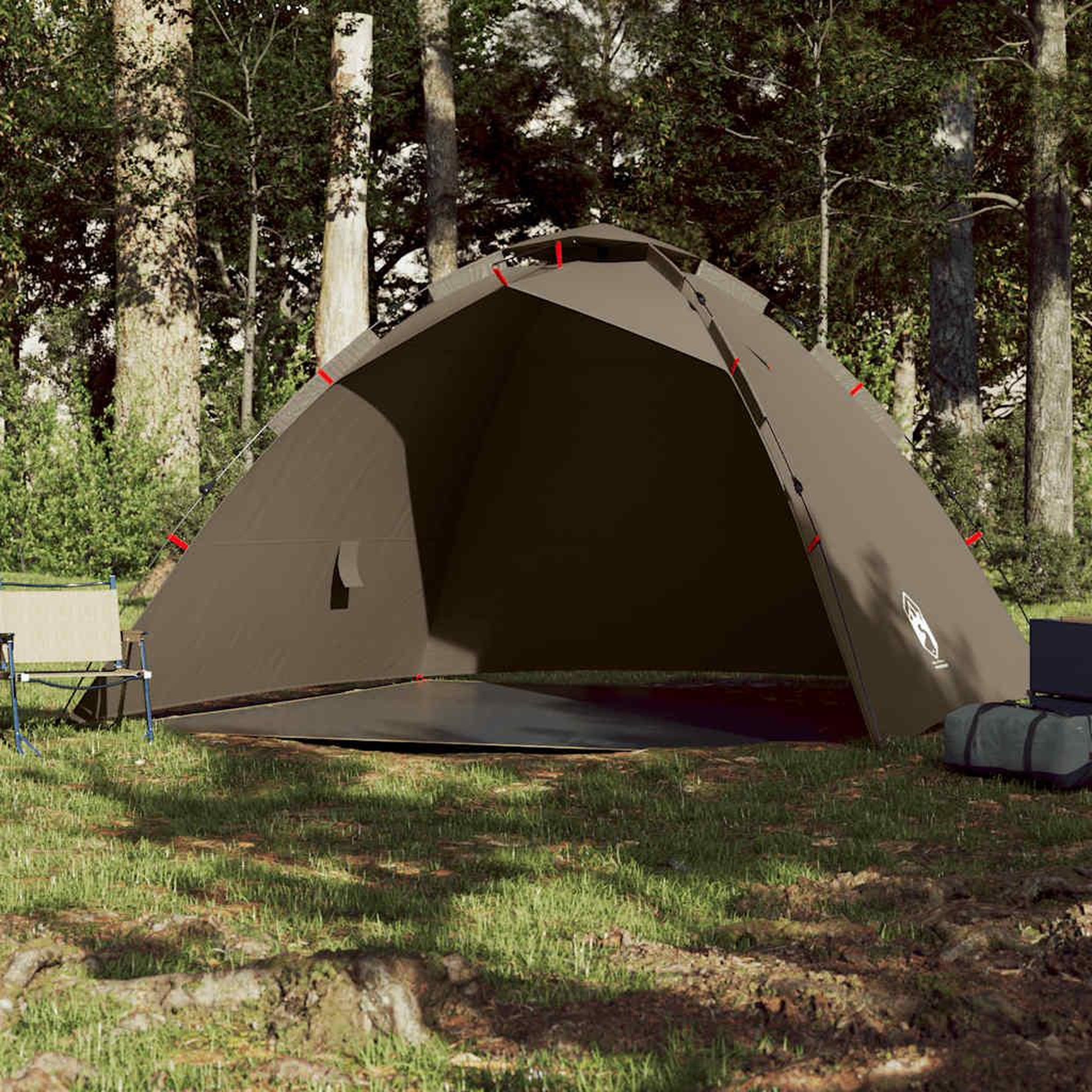 Voir la diapositive 3 : VIDAXL Tente de peche 4 personnes vert olive liberation rapide
