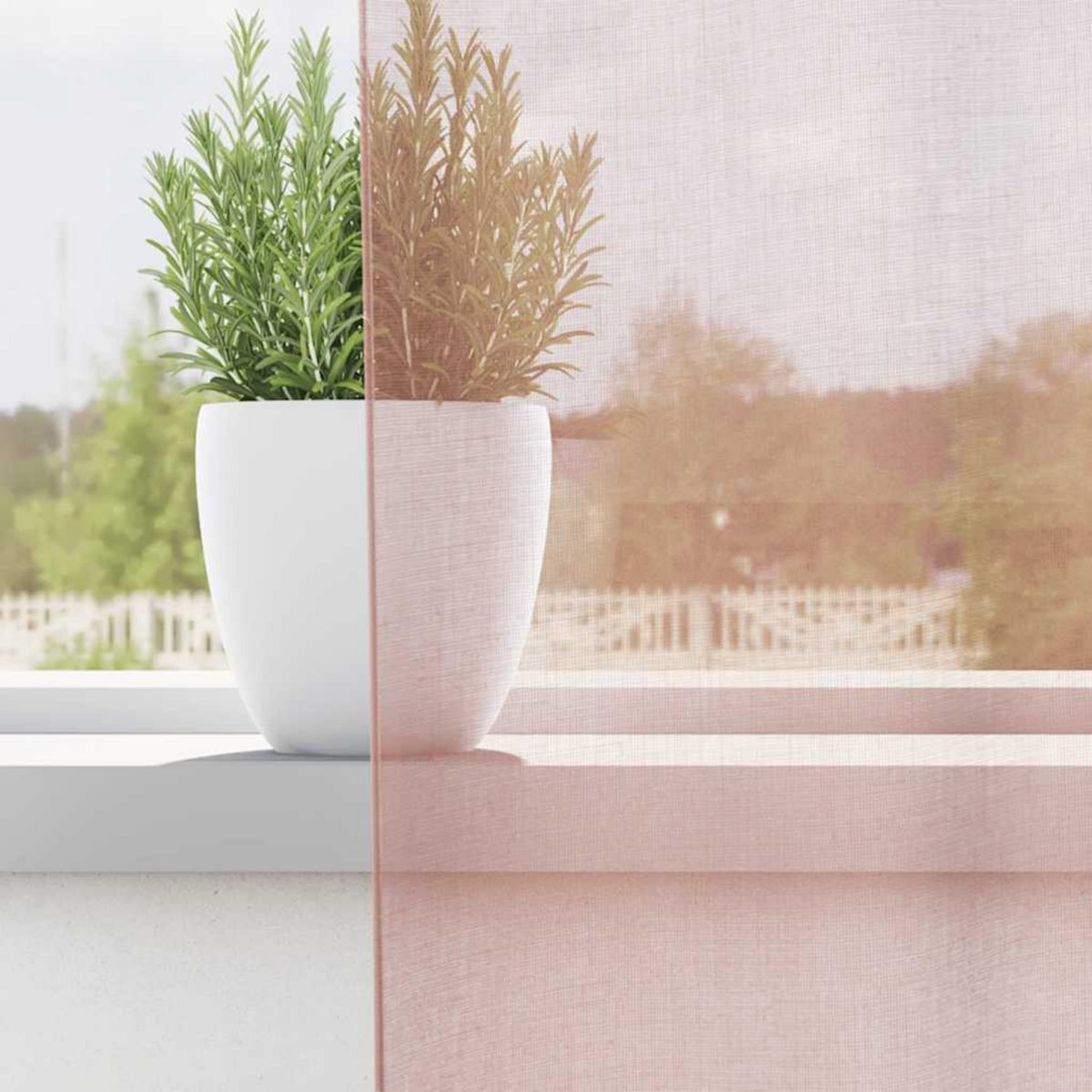 VIDAXL Rideaux en voile avec passe-tringles 2 pcs rose