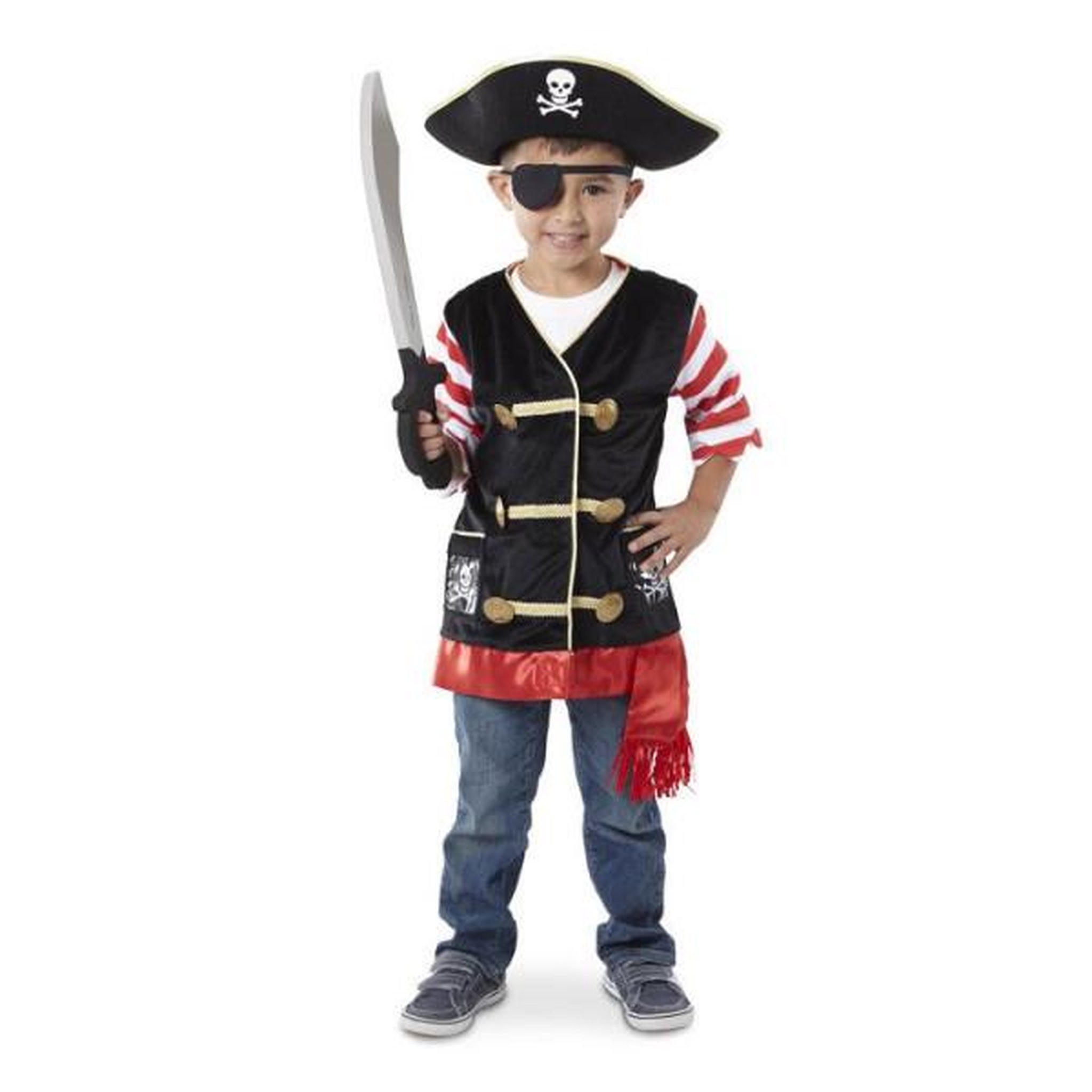 MELISSA & DOUG Déguisement de pirate avec accessoires melissa & doug - veste + chapeau + épée - spin master - de 3 a 6 ans