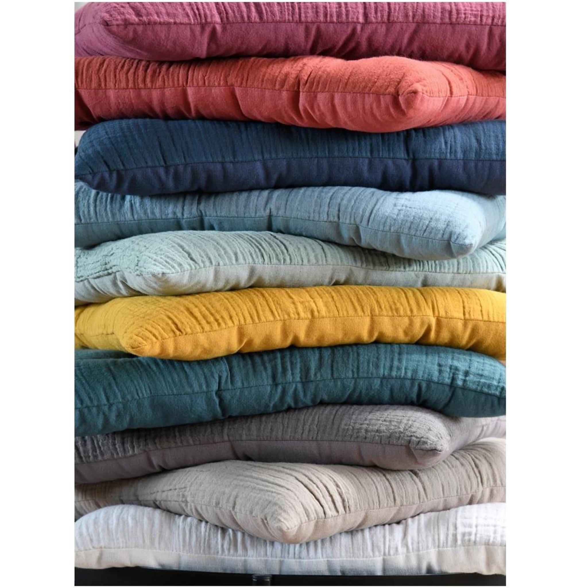 Voir la diapositive 4 : Eden Assise de chaise matelassée en coton pop colors