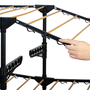 Voir la diapositive 5 : ID MARKET Séchoir à linge vertical pliable 3 niveaux MAXIMA capacité 20M noir et effet bois