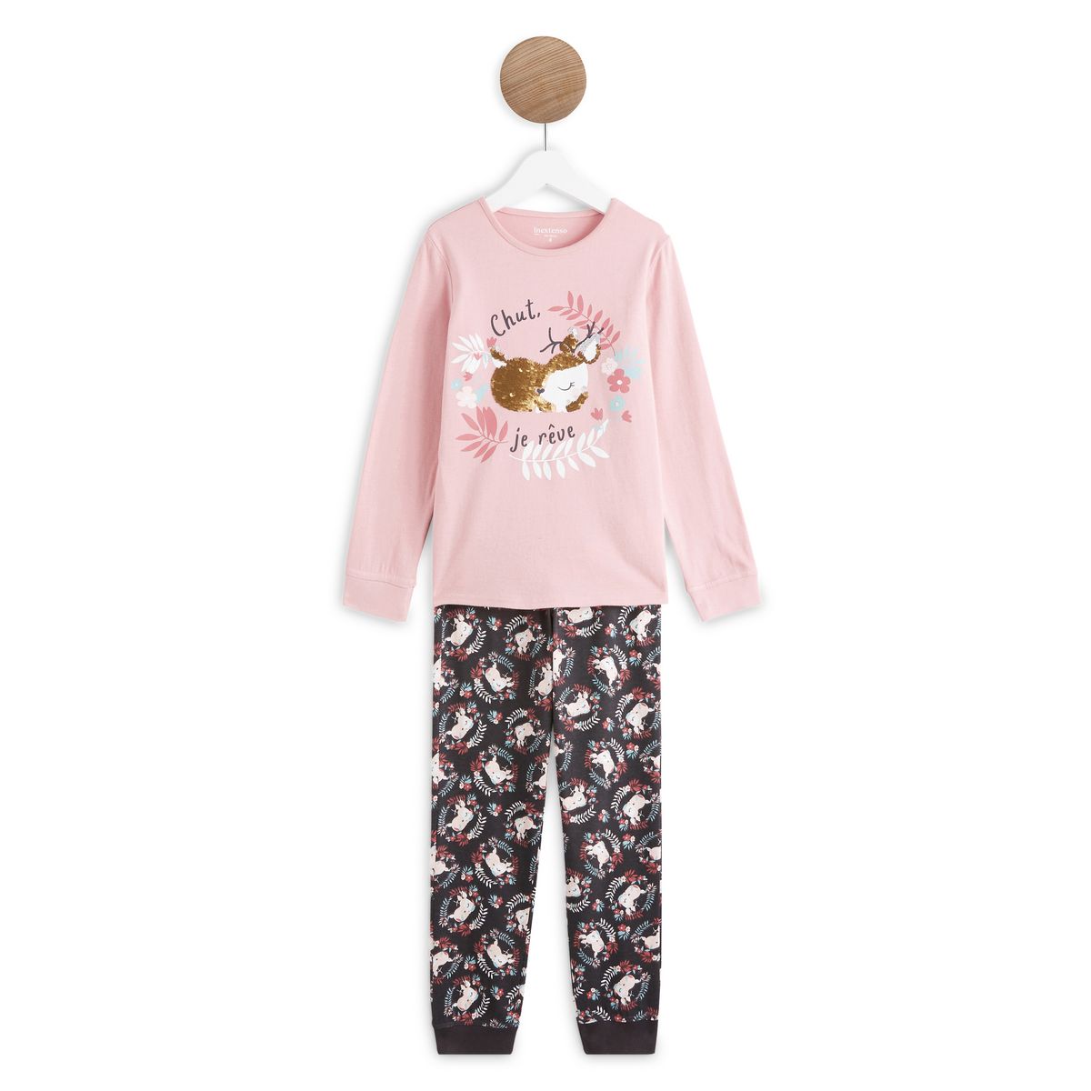 INEXTENSO Pyjama à sequins réversibles biche fille