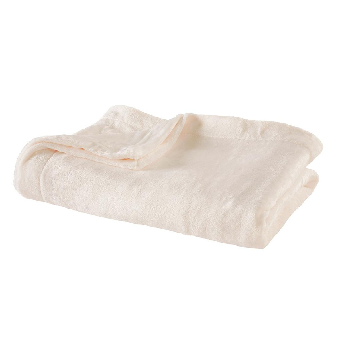 DODO Plaid Polaire Extra Doux Coloris Ecru