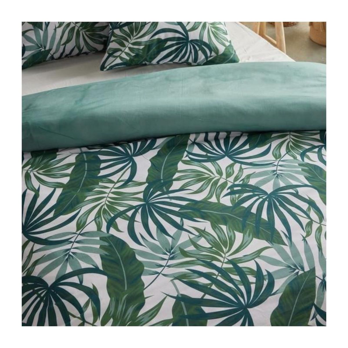 Today Parure de lit - TODAY Crazy - Imprimé Jungle - 2 personnes - 220 x 240 cm - Vert