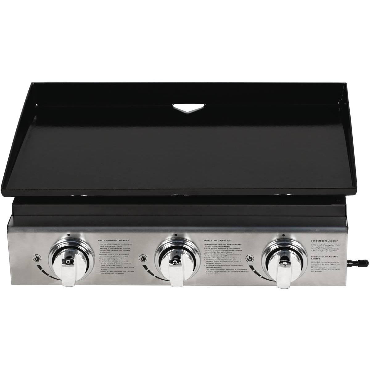 Habitat et Jardin Plancha  Presto 3  - 3 Brûleurs - 7.5kW - Gris