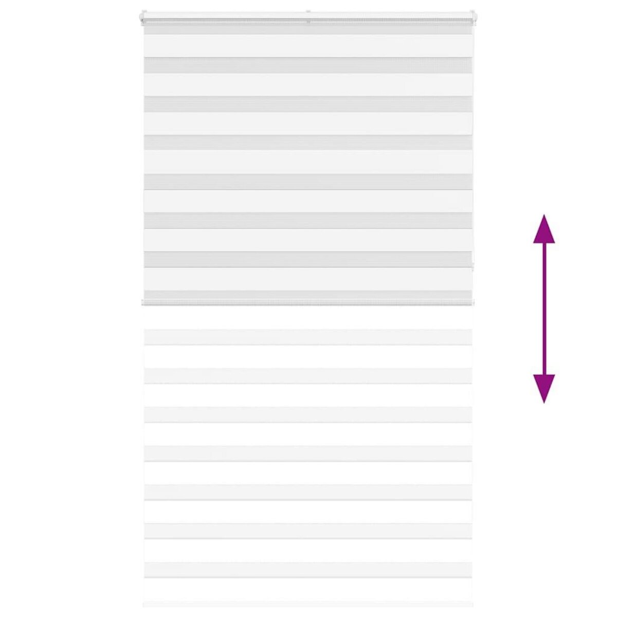 VIDAXL Store zebre blanc 120x230 cm largeur du tissu 115,9cm polyester