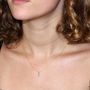 Voir la diapositive 2 : L'ATELIER D'AZUR Collier - Pendentif Or Jaune Topaze Bleue Goutte - Femme