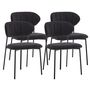 Voir la diapositive 1 : LISA DESIGN Rosita - lot de 4 chaises - en tissu - gris anthracite