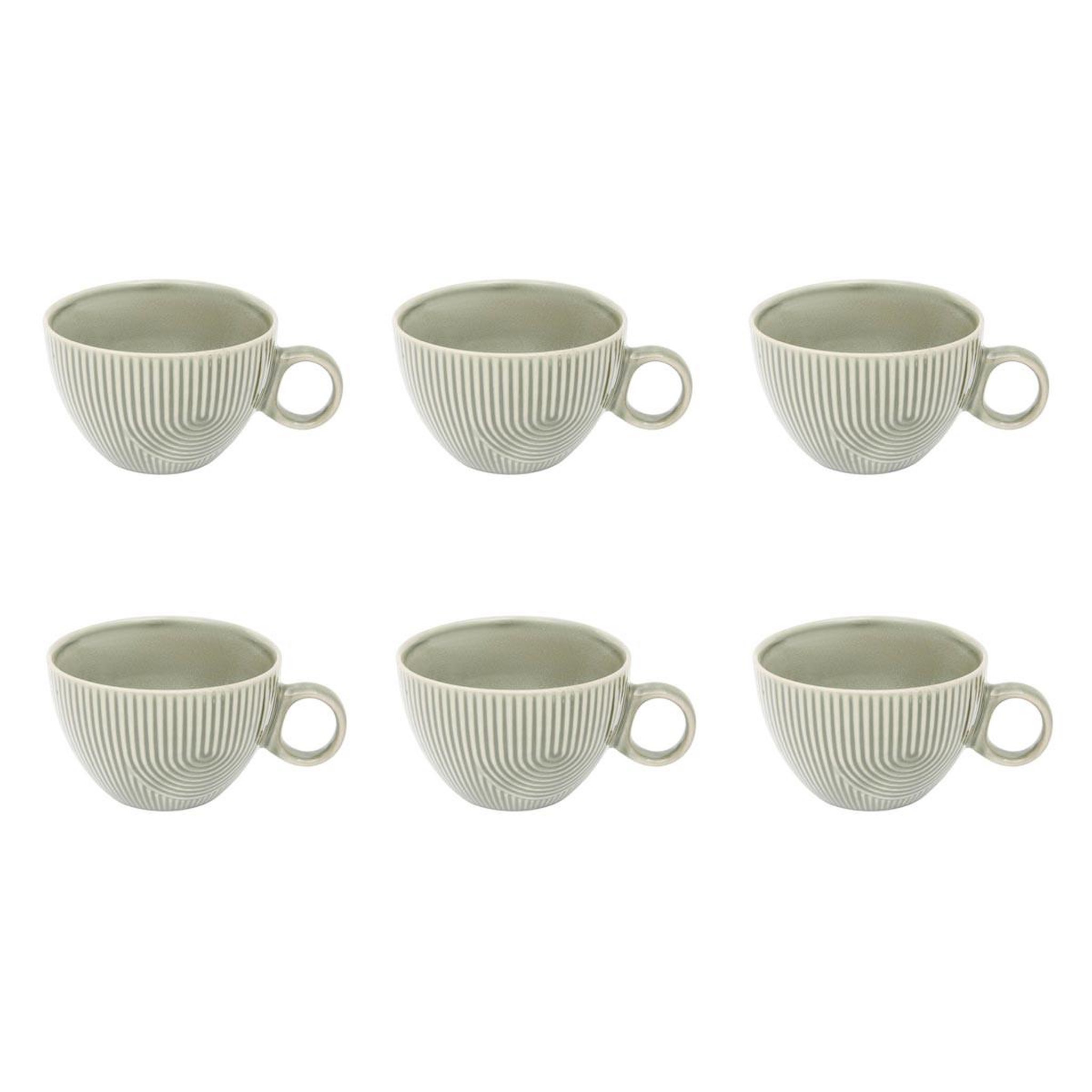 SECRET DE GOURMET Lot de 6 bols à déjeuner  lya  46cl vert