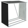 Voir la diapositive 2 : VIDAXL Abri de stockage a bois Acier galvanise 163x83x154cm Anthracite