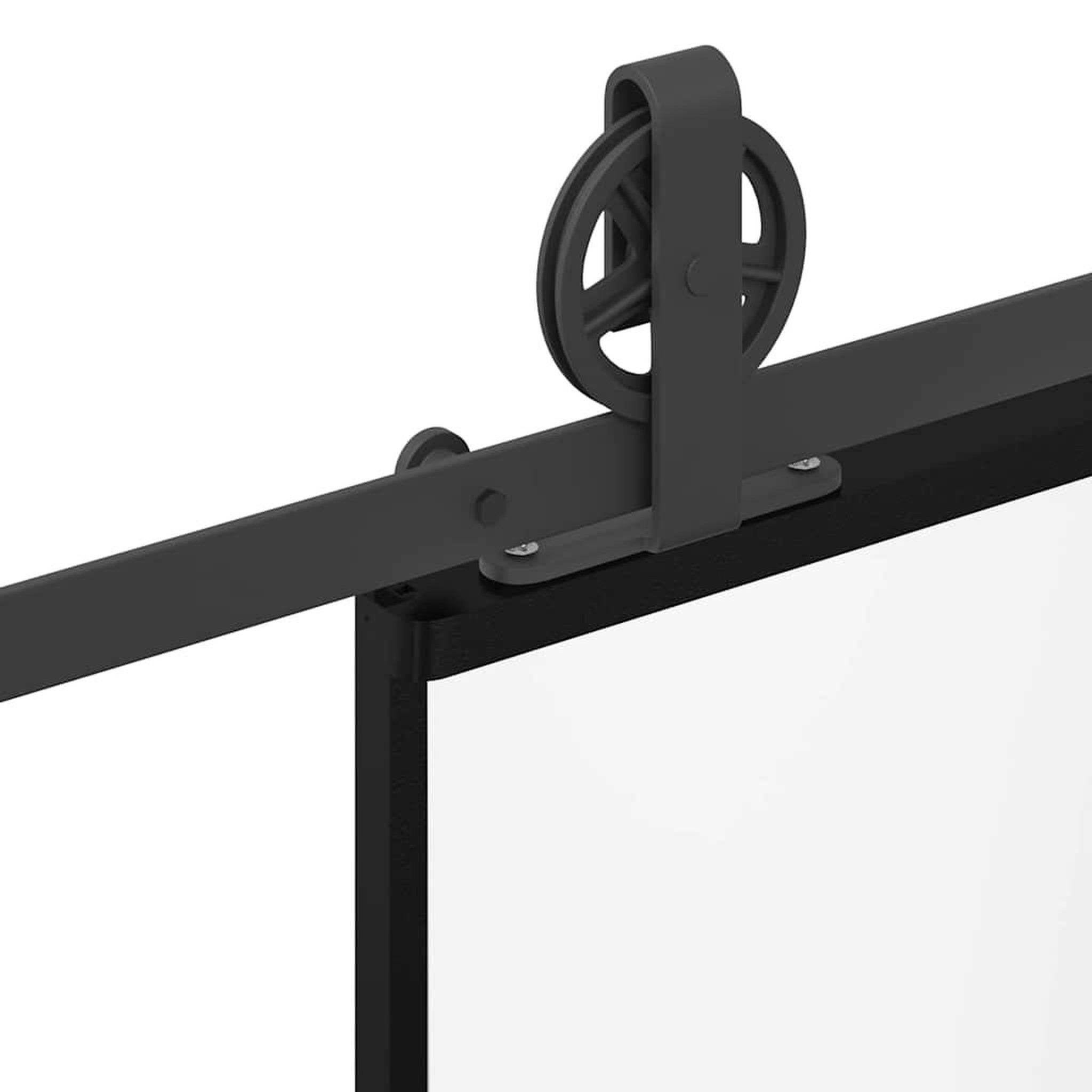 Voir la diapositive 5 : VIDAXL Porte coulissante et quincaillerie ESG verre et aluminium