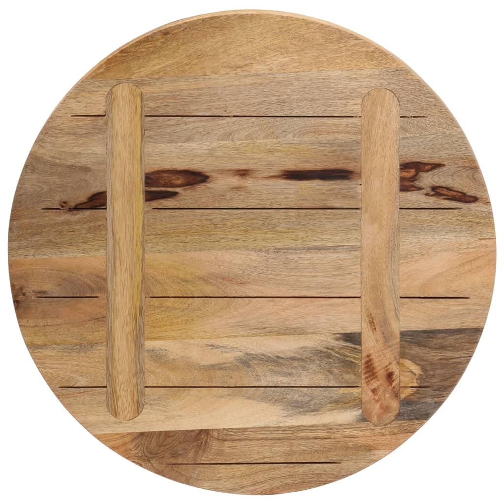 Voir la diapositive 5 : VIDAXL Dessus de table Ø 40x2,5 cm rond bois massif de manguier brut