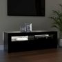 Voir la diapositive 4 : VIDAXL Meuble TV avec lumieres LED noir 120x35x40 cm