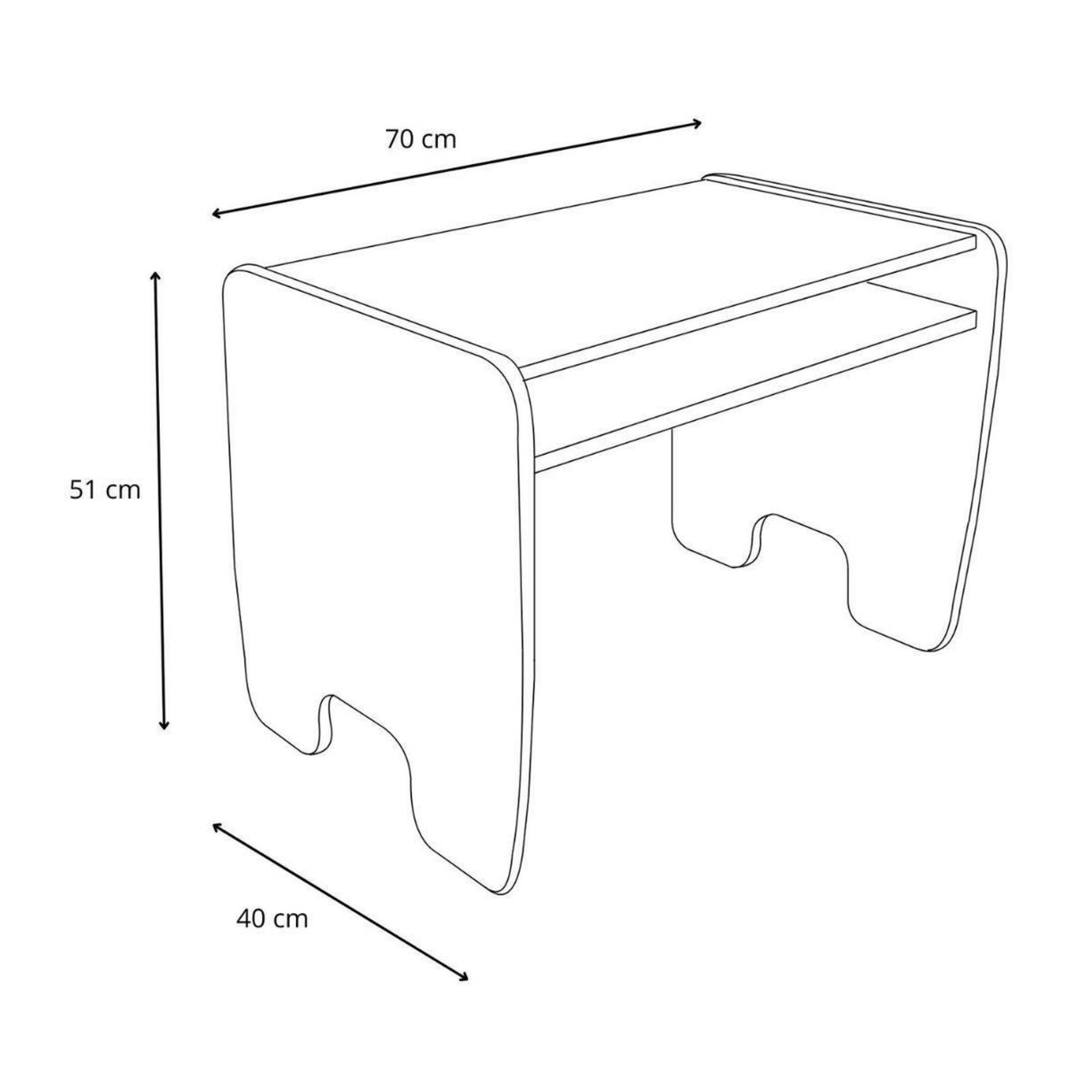KOBI Ensemble de mobilier pour enfants : table et chaises en bois