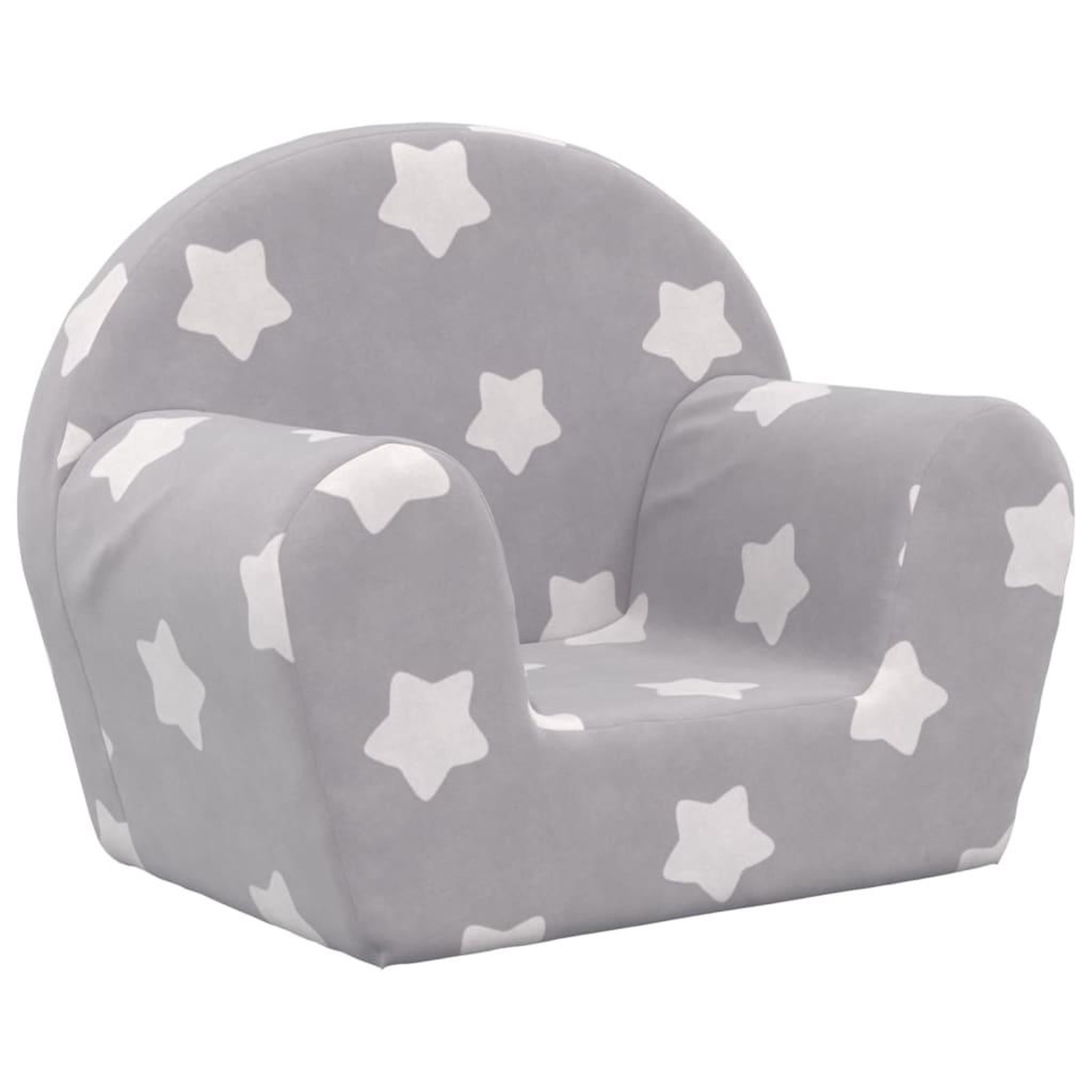 Voir la diapositive 2 : VIDAXL Canape pour enfants gris clair avec etoiles peluche douce