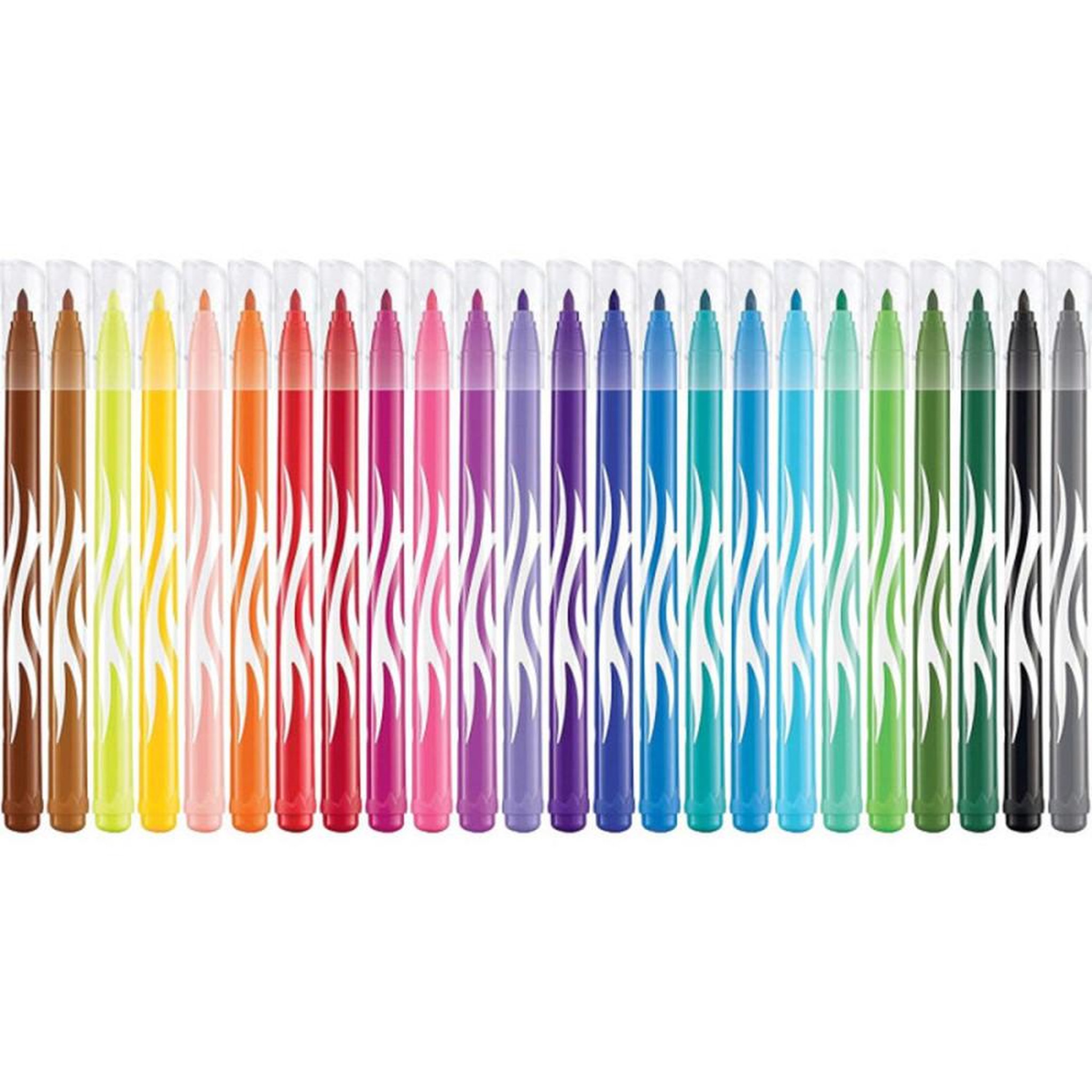 Voir la diapositive 2 : MAPED Lot de 24 feutres lavables à pointe feutre ColorPeps Jungle, couleurs vives pour dessins créatifs enfants dès 3 ans