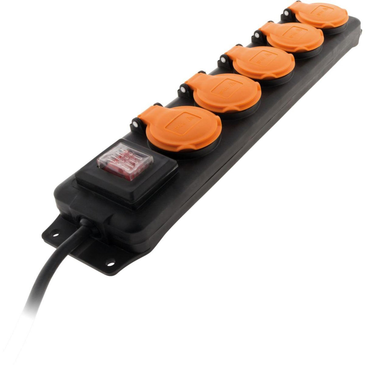 ZENITECH Multiprise 1.5m étanche 5 prises avec interrupteur