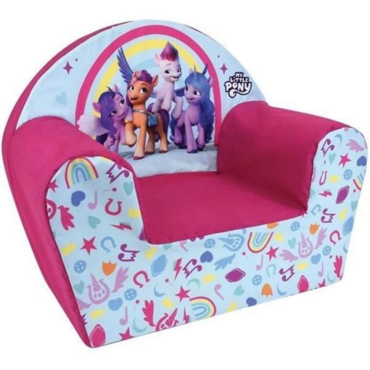 Fun House Fauteuil - Chaise - Bebe - Enfant  club Zipp Sunny Pipp Izz MY LITTLE PONY - Fun House - L.52 x P.33 x H.42 cm - origine France