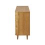 Voir la diapositive 4 : LISA DESIGN Milazzo - buffet bas - bois plaqué chêne et cannage - 160 cm