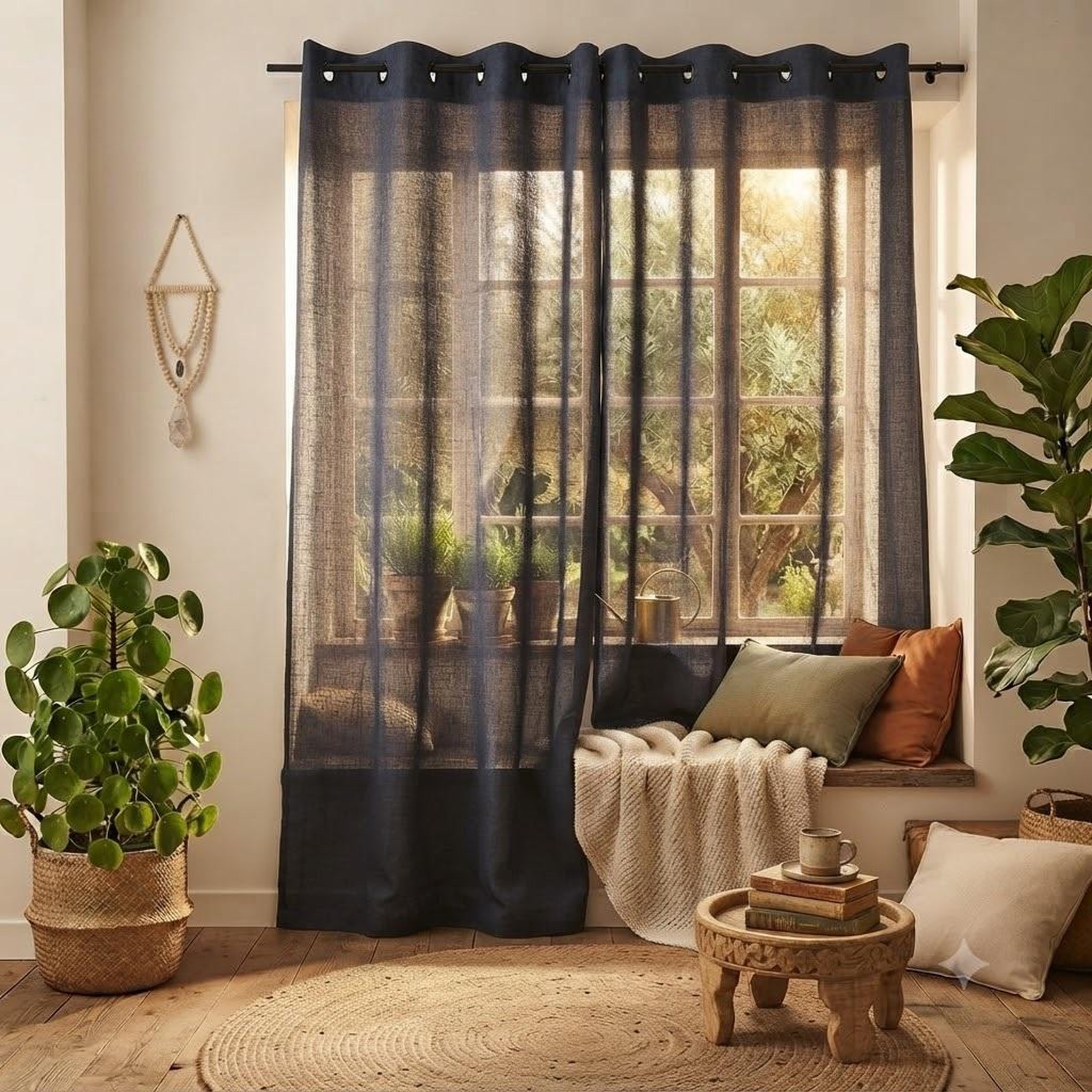 Voir la diapositive 5 : Eden Un rideau tamisant bea chiné design et moderne