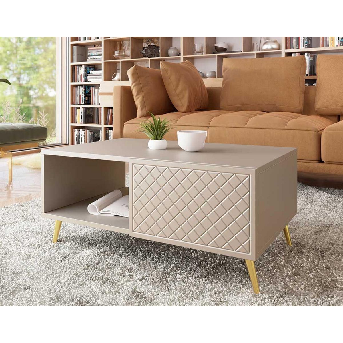 BEST MOBILIER Sorolla - table basse - 100 cm