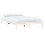 Voir la diapositive 3 : VIDAXL Cadre de lit sans matelas blanc 140x190 cm bois de pin massif