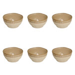 SECRET DE GOURMET Lot de 6 Bols en Faïence  Kate  72cl Beige