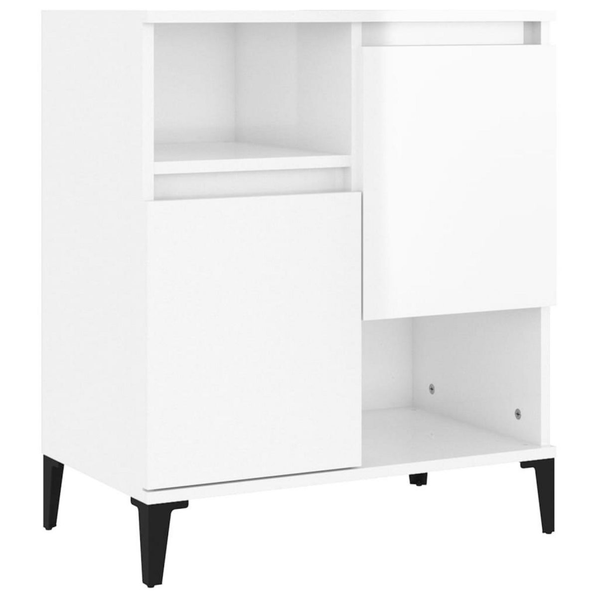 VIDAXL Buffet Blanc brillant 60x35x70 cm Bois d'ingenierie