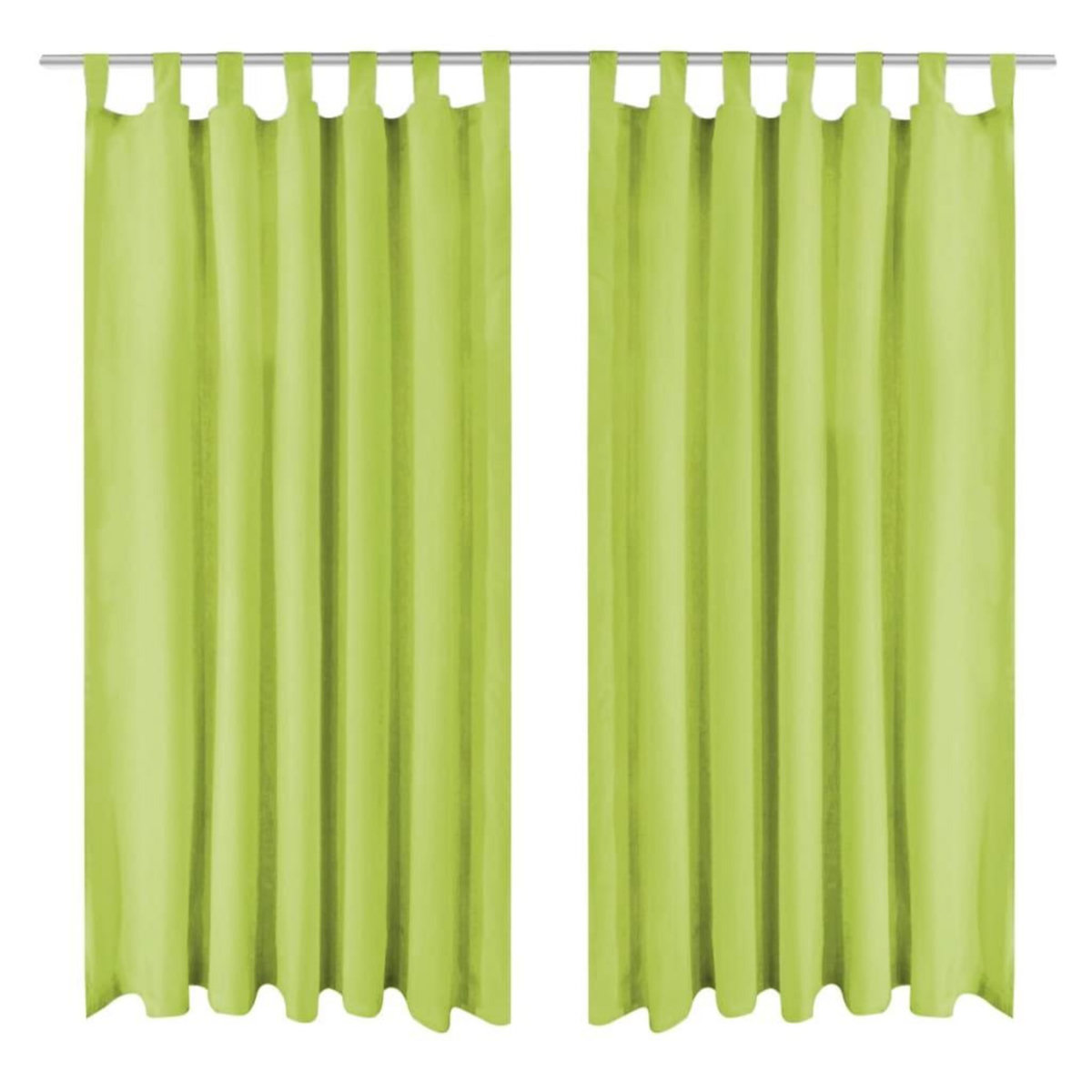 VIDAXL Rideau occultant avec boucles 2 pcs 140 x 225 cm Vert