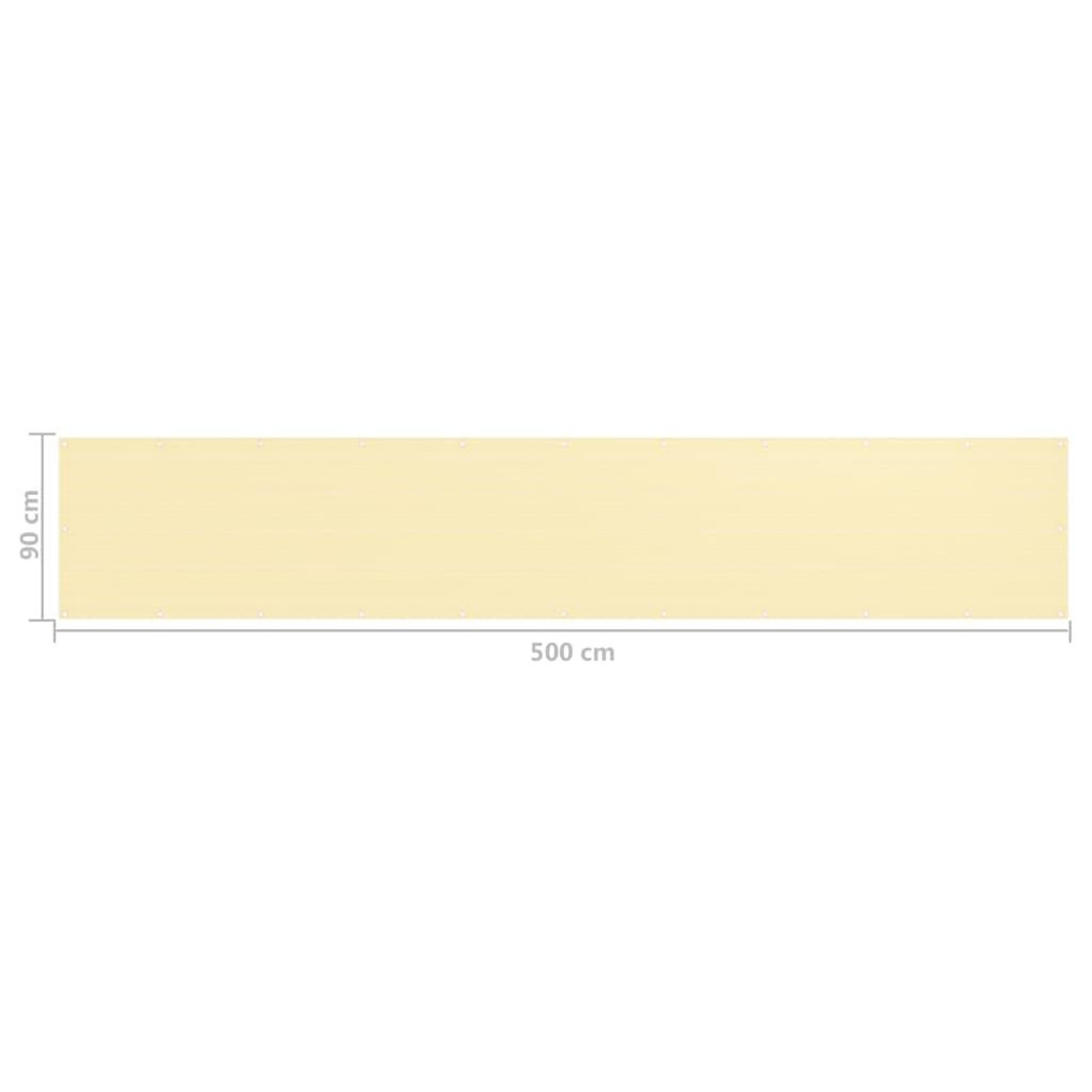 Voir la diapositive 5 : VIDAXL Ecran de balcon beige 90x500 cm pehd