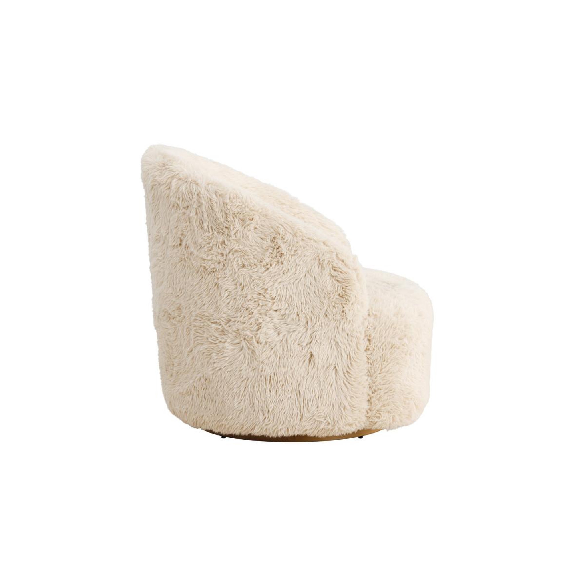 Voir la diapositive 3 : Paris Prix Fauteuil imitation fourrure  astru  75cm beige