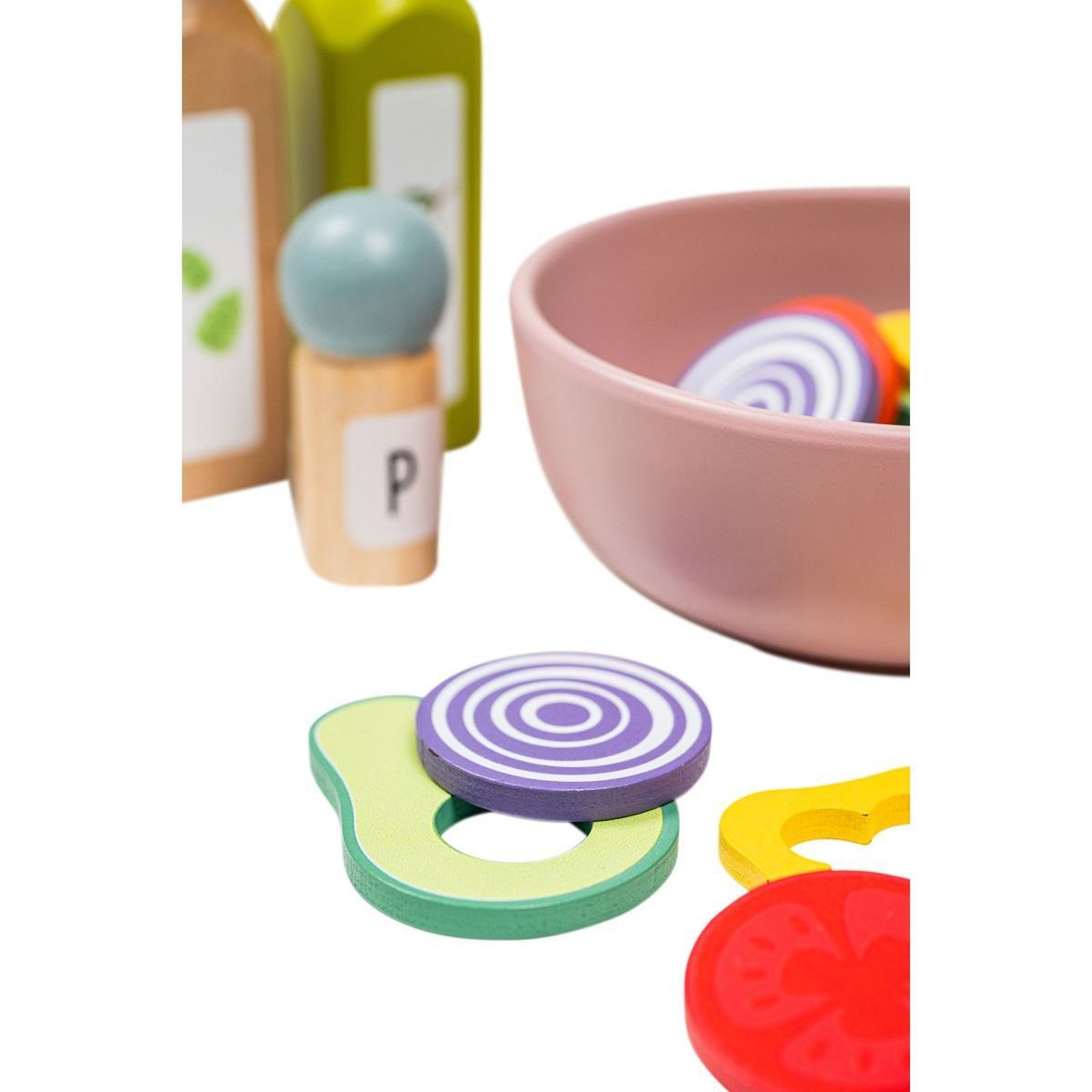 Voir la diapositive 5 : EDUCO Ensemble de salade - set alimentaire — ensemble de 19 pièces