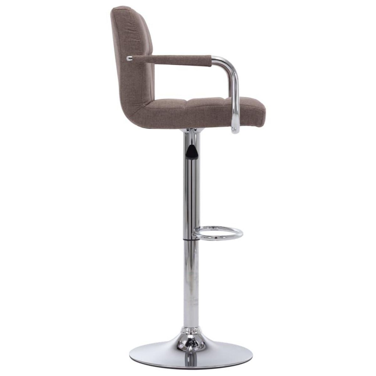 VIDAXL Chaises de bar lot de 2 taupe tissu