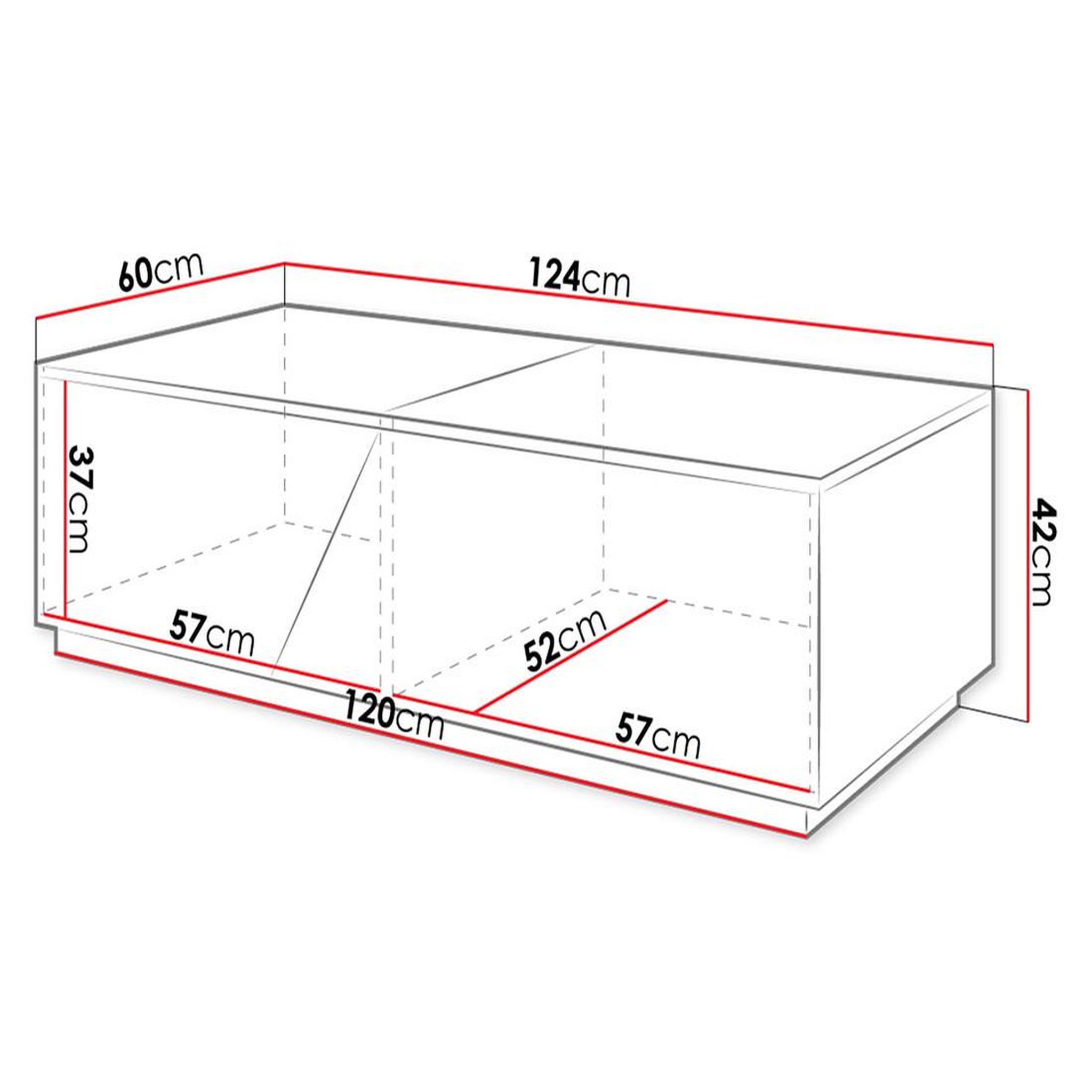Voir la diapositive 4 : BEST MOBILIER Pitt - table basse - 124 cm - style industriel