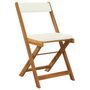 Voir la diapositive 4 : VIDAXL Ensemble de bistro pliable 3 pcs avec coussins Acacia solide