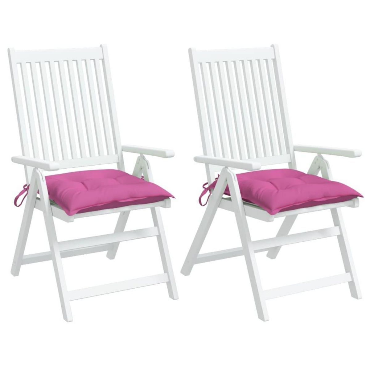 VIDAXL Coussins de chaise lot de 2 rose 50x50x7 cm tissu oxford