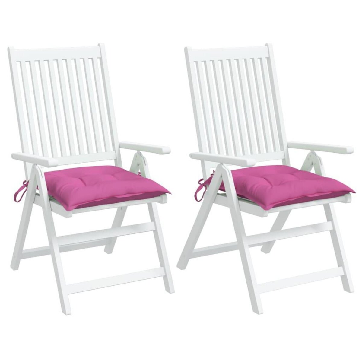 VIDAXL Coussins de chaise lot de 2 rose 50x50x7 cm tissu oxford