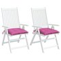 Voir la diapositive 4 : VIDAXL Coussins de chaise lot de 2 rose 50x50x7 cm tissu oxford