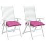 Voir la diapositive 4 : VIDAXL Coussins de chaise lot de 2 rose 50x50x7 cm tissu oxford