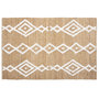Voir la diapositive 1 : ATMOSPHERA Tapis Ethnique en jute modèle Tuft - 120 x 170 cm - Blanc et Beige