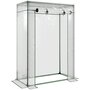 Voir la diapositive 1 : OUTSUNNY Serre de Jardin serre à tomates 1L x 0,5l x 1,5H m porte zippée déroulante acier thermolaqué PVC haute densité 140 g/m² anti-UV