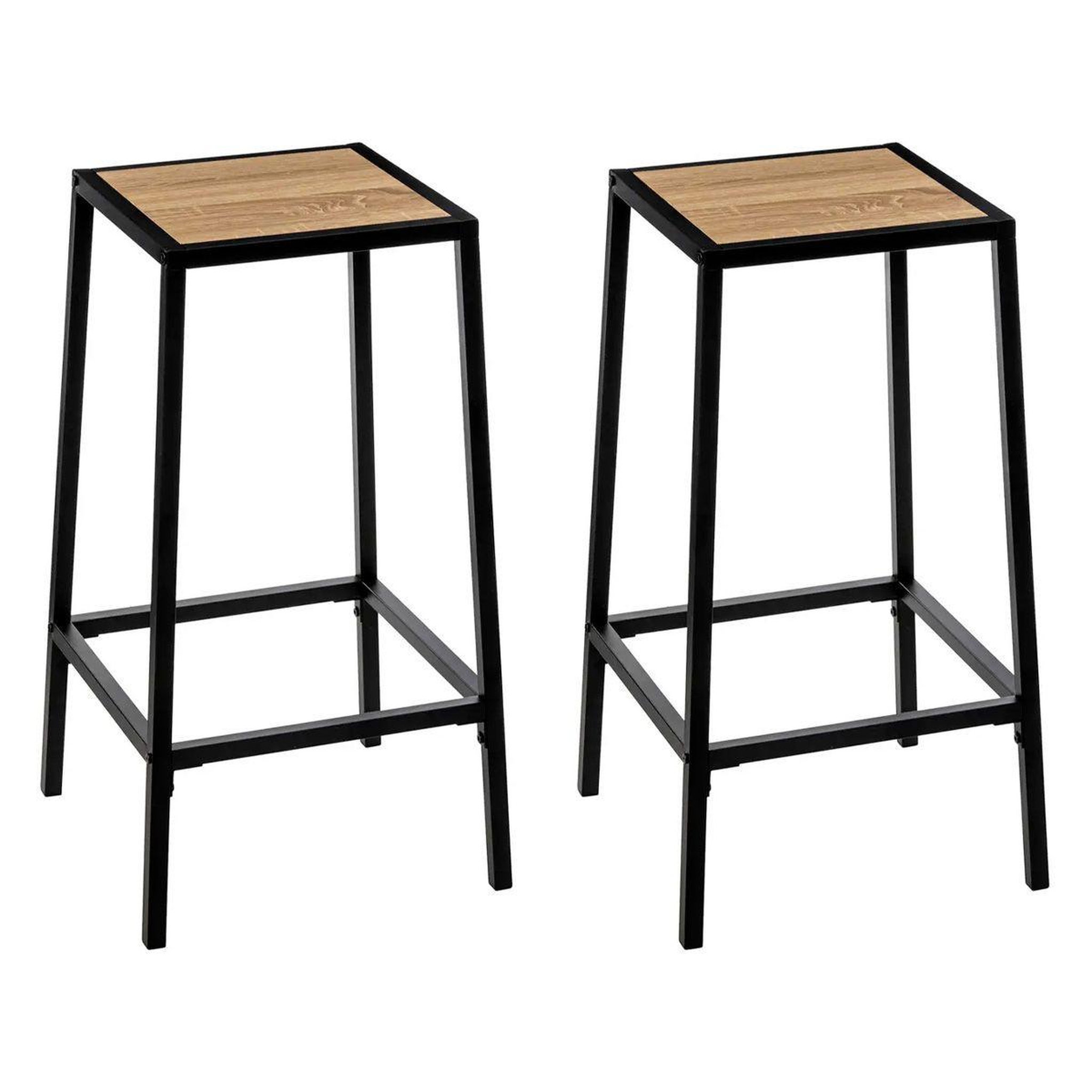 Voir la diapositive 1 : FIVE Lot de 2 tabourets de bar  aliaj  71cm noir