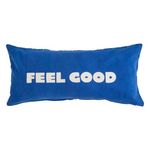 ATMOSPHERA Coussin Déco Brodé  Flow  35x75cm Bleu Indigo