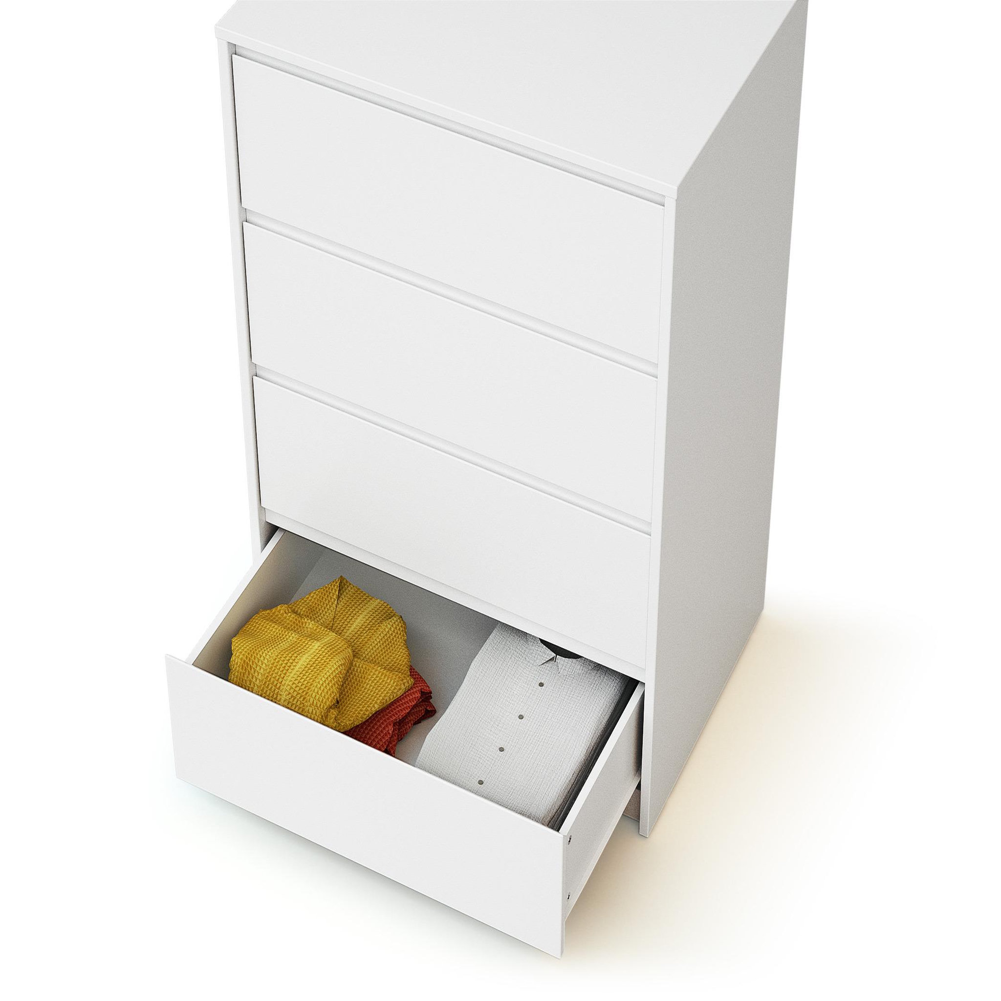 Voir la diapositive 3 : WEBABY Commode 4 tiroirs en bois