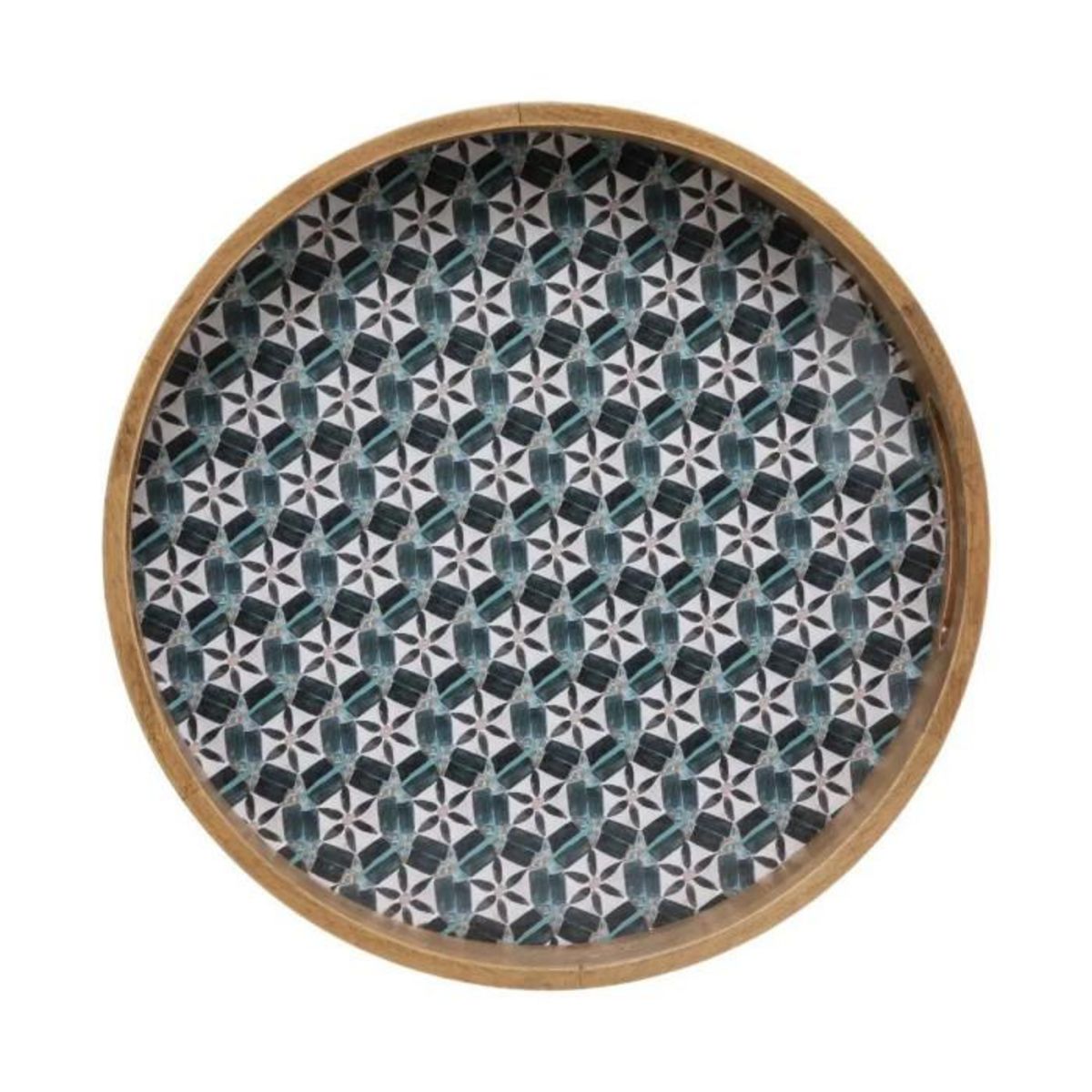 ATMOSPHERA Lot de 2 Plateaux Déco  Alicante  34cm Multicolore