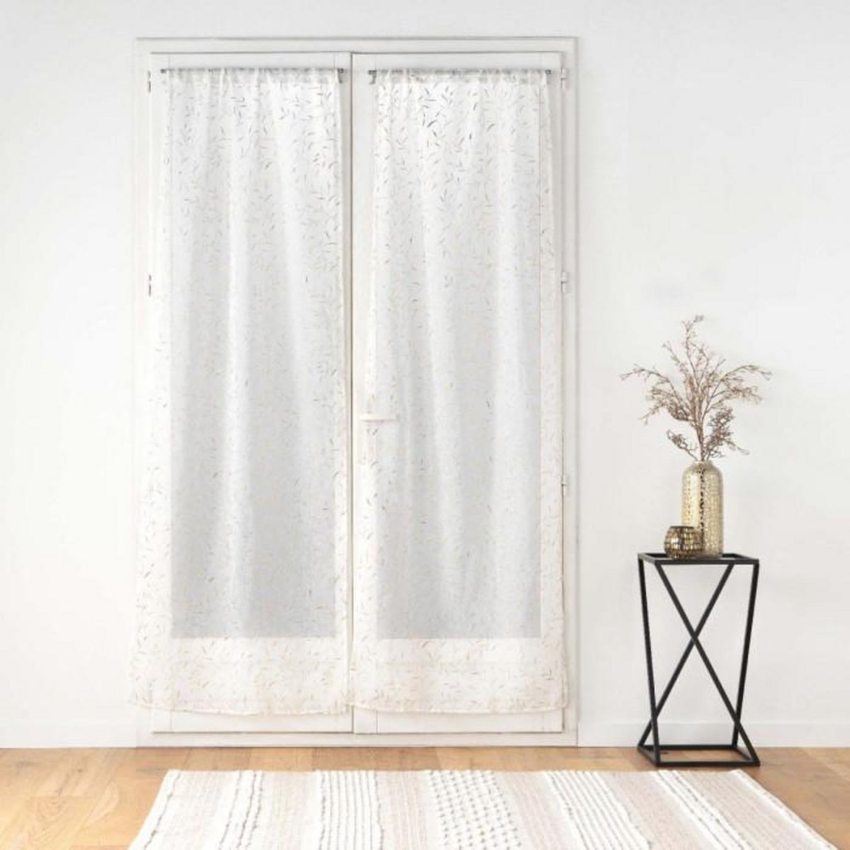 Paris Prix Paire de Voilages Passe-Tringle  Maissa  70x200cm Or