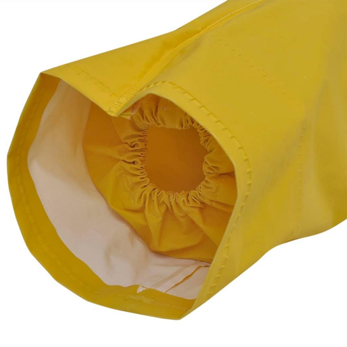 VIDAXL Manteau de pluie long impermeable resistant a capuche jaune XXL